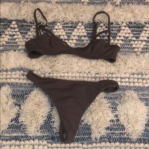 siempre golden cut out bikini